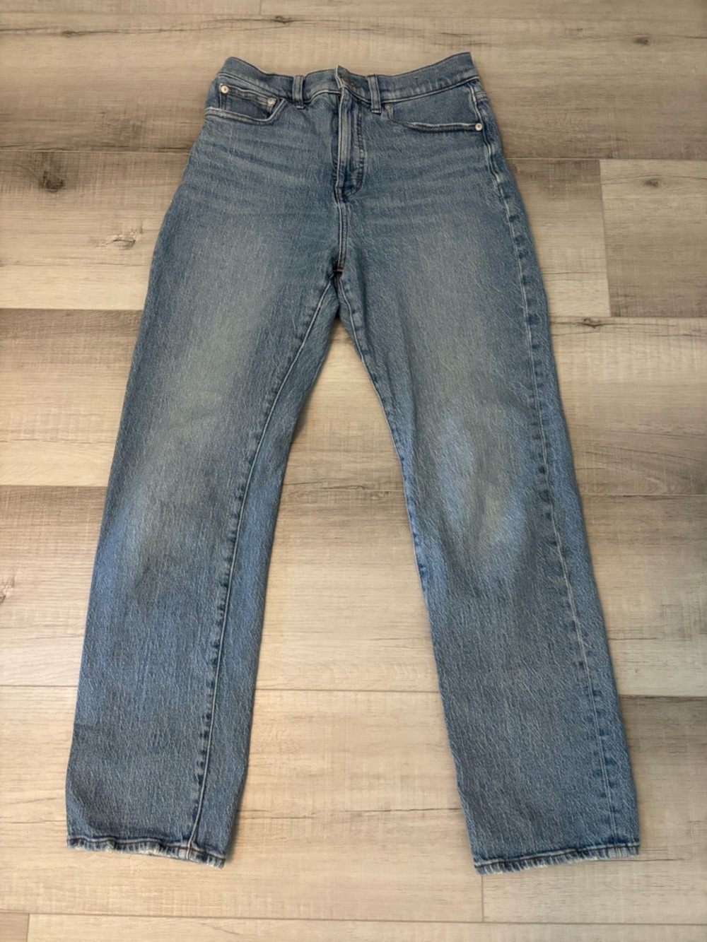 Madewell High Rise Straight Leg Jeans Medium Wash Vintage Fit Size 27
